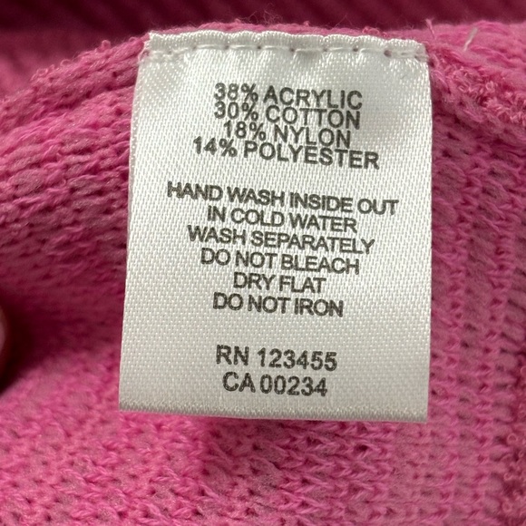 NWT Design Lab Crop Top/ Sweater / Pink - Picture 7 of 9